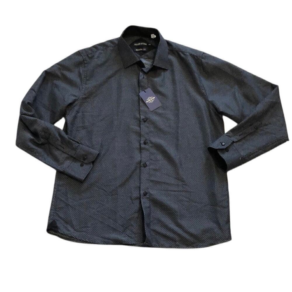 NWT Silverstone Mens Dress Shirt Sz XXL Modern Fit Flaw Business Casual